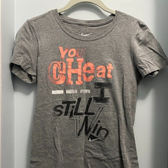 Nike Slim Fit Tee 'You Cheat I Still Win' - Picture 1 of 4